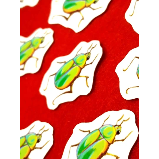 Tiny June Bug Sticker (10 pcs)