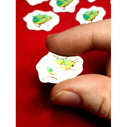 Tiny June Bug Sticker (10 pcs)