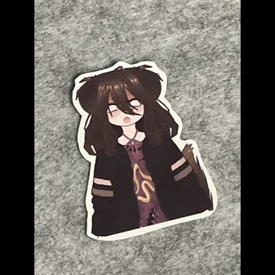 Shocked Greasy PuppyCel Sticker 3 by 2 in