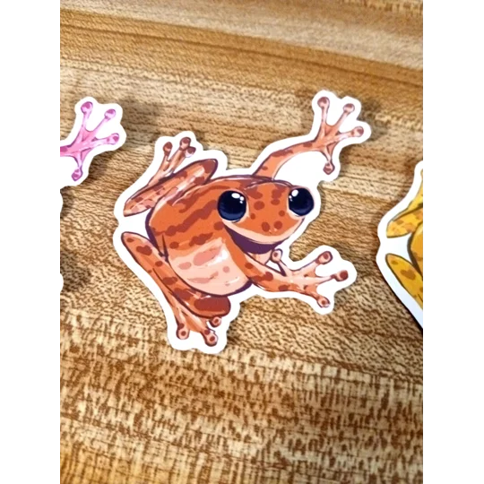 Party Frog Stickers (2in by 2in)