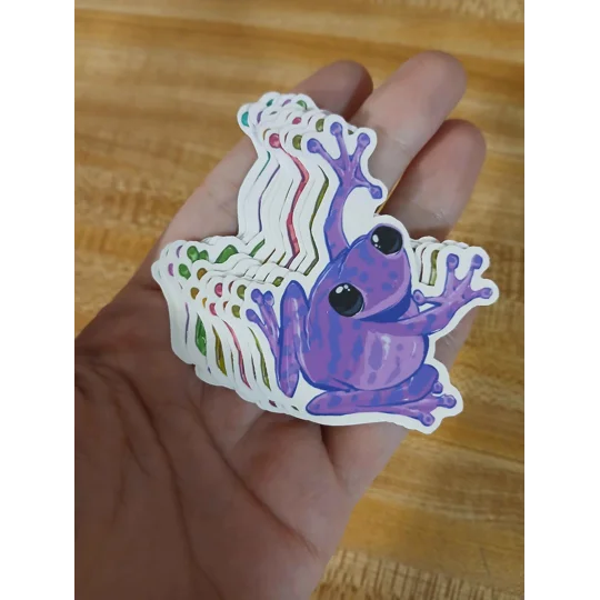 Party Frog Stickers (2in by 2in)