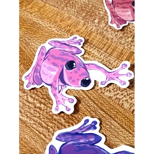 Party Frog Stickers (2in by 2in)