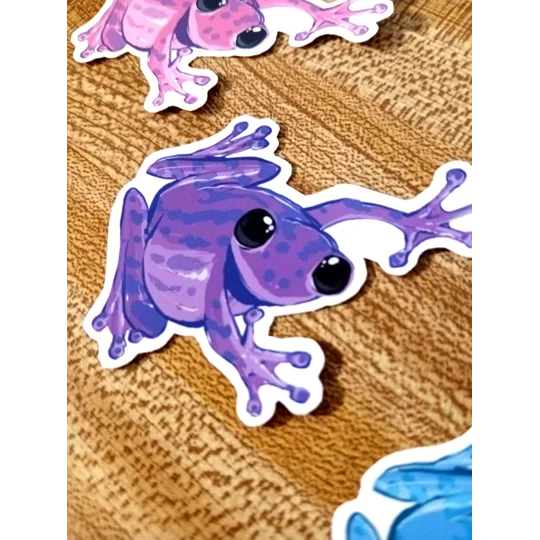 Party Frog Stickers (2in by 2in)