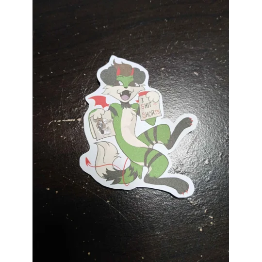 Scruffy Enjoys his Wife Sticker