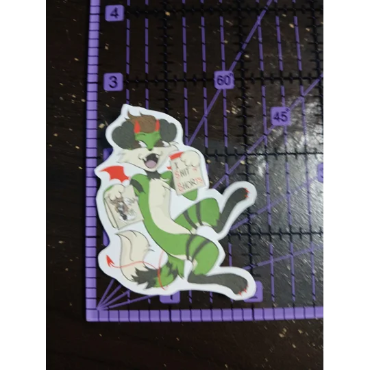 Scruffy Enjoys his Wife Sticker
