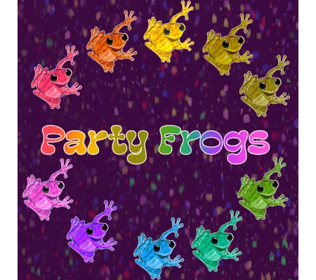 Party Frog Stickers (2in by 2in)