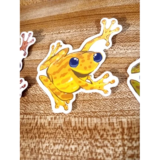 Party Frog Stickers (2in by 2in)