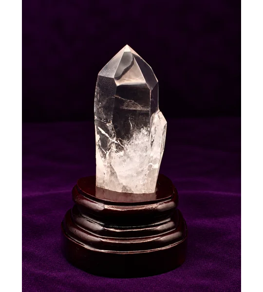 Clear Quartz Statement Sceptar with Stand