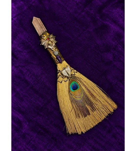 Rose Quartz Altar Broom - Gift Boxed