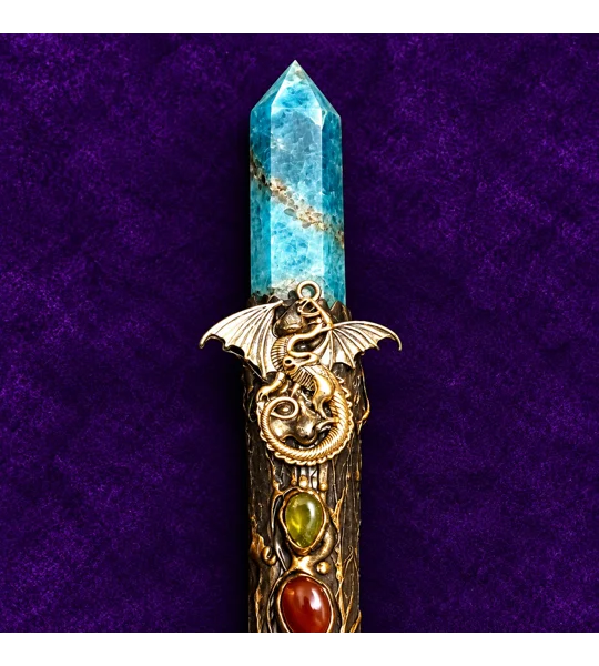 Blue Apatite Altar Broom - Gift Boxed