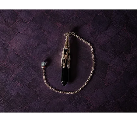 Black obsidian pendulum