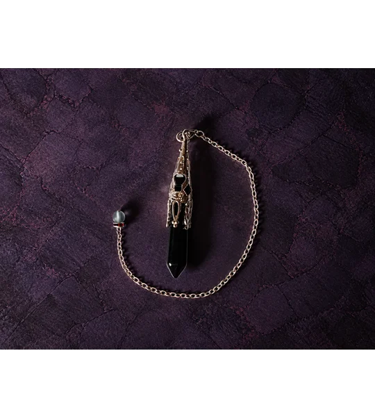 Black obsidian pendulum