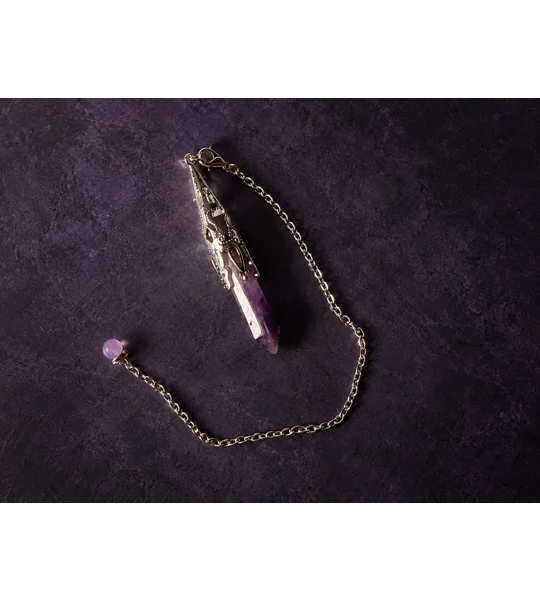 Chevron Amethyst Pendulum