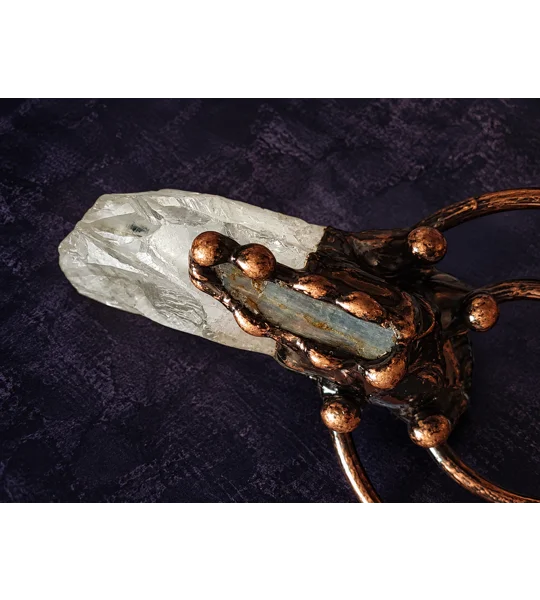 Clear Quartz + Kyanite Amulet Pendant Talisman