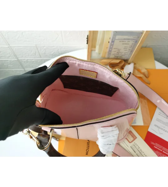 Louis Vuitton Patent Monogram Alma BB Rose Ballerine