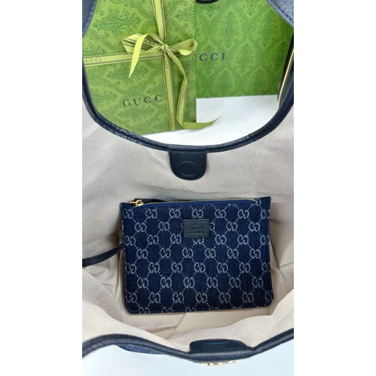 GUCCI GIGLIO GG DENIM TOTE