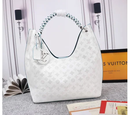 Louis Vuitton Carmel Hobo Bag White | Blue
