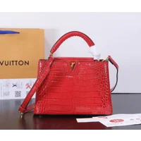Full Leather Lychee Grain Wristband Flap Women's Crossbody Bag 9  49740 Crocodile Exclusive Rea