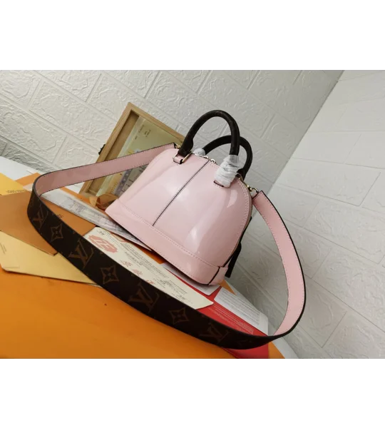 Louis Vuitton Patent Monogram Alma BB Rose Ballerine