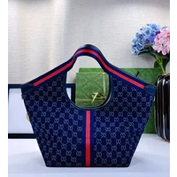 GUCCI GIGLIO GG DENIM TOTE