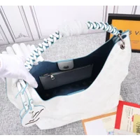 Louis Vuitton Carmel Hobo Bag White | Blue