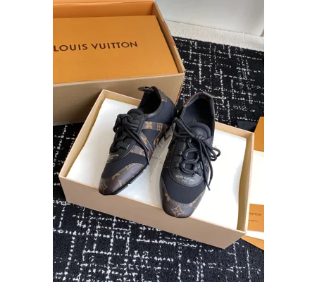 Louis Vuitton Suede Calfskin LV Sneakerina Sneakers Brown