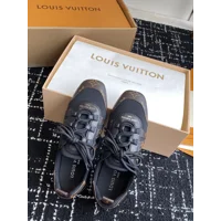Louis Vuitton Suede Calfskin LV Sneakerina Sneakers Brown