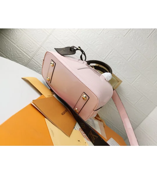 Louis Vuitton Patent Monogram Alma BB Rose Ballerine