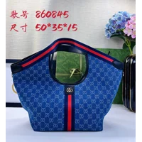 GUCCI GIGLIO GG DENIM TOTE