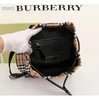 Burberry Yellow Vintage Check Nylon Rucksack Backpack Bag