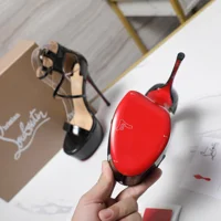 Christian Louboutin Choca 150mm sandal is a bold, high-heeled strappy platform shoe