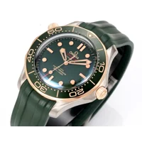 Omega Seamaster Diver 300M 42 mm, titanium ‑ Bronze gold on rubber strap