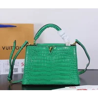 Full Leather Lychee Grain Wristband Flap Women's Crossbody Bag 9  49740 Crocodile Exclusive Rea