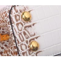 Full Leather Lychee Grain Wristband Flap Women's Crossbody Bag 9  49740 Crocodile Exclusive Rea