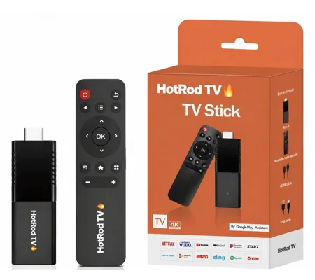 HotRod TV Stick 4K Ultra HD Android Streaming Stick – Plug & Play