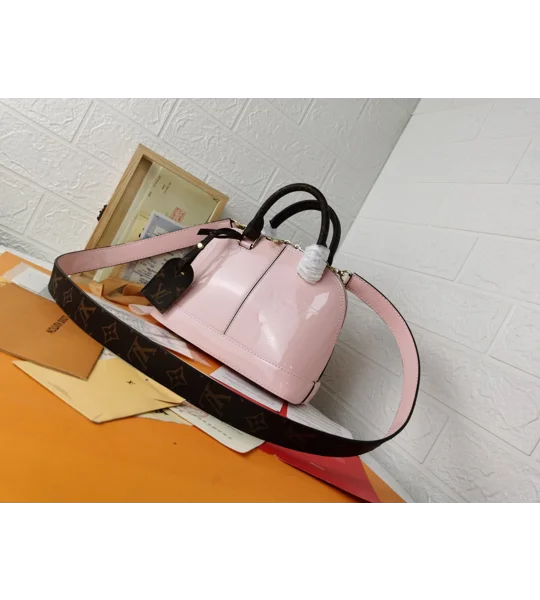 Louis Vuitton Patent Monogram Alma BB Rose Ballerine