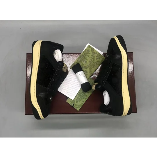 Gucci GG Monogram Rhinestone Sneakers | Luxury Designer Shoes