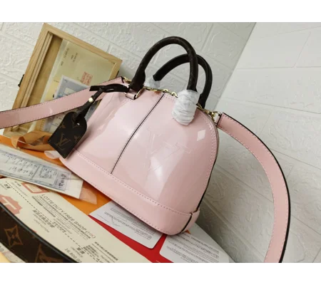 Louis Vuitton Patent Monogram Alma BB Rose Ballerine