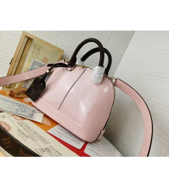 Louis Vuitton Patent Monogram Alma BB Rose Ballerine