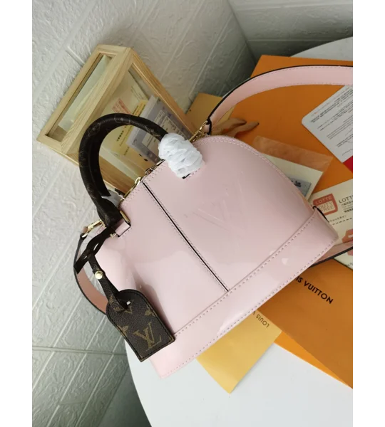 Louis Vuitton Patent Monogram Alma BB Rose Ballerine