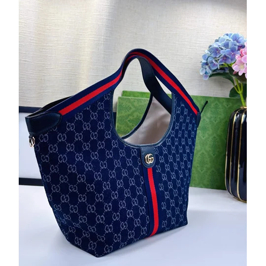 GUCCI GIGLIO GG DENIM TOTE