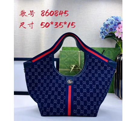 GUCCI GIGLIO GG DENIM TOTE