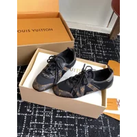 Louis Vuitton Suede Calfskin LV Sneakerina Sneakers Brown