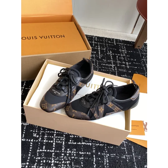 Louis Vuitton Suede Calfskin LV Sneakerina Sneakers Brown