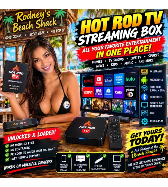 HotRod TV | Android TV Box Streaming Service – No Subscription