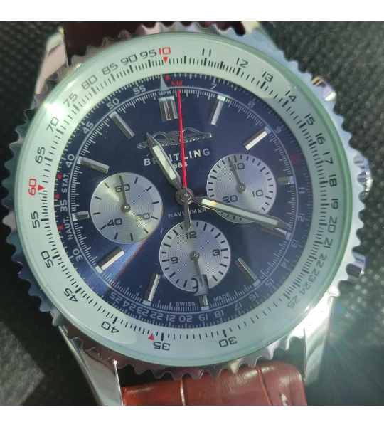 Breitling Navitimer B01 Chronograph 46 46mm, Steel, Alligator Leather, Blue Dial
