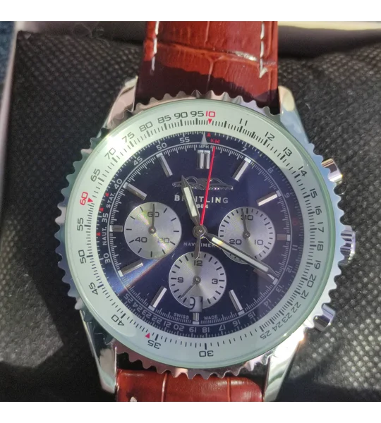 Breitling Navitimer B01 Chronograph 46 46mm, Steel, Alligator Leather, Blue Dial