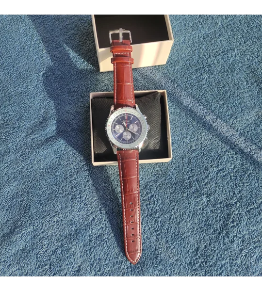Breitling Navitimer B01 Chronograph 46 46mm, Steel, Alligator Leather, Blue Dial