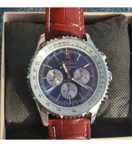 Breitling Navitimer B01 Chronograph 46 46mm, Steel, Alligator Leather, Blue Dial