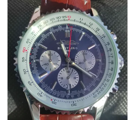 Breitling Navitimer B01 Chronograph 46 46mm, Steel, Alligator Leather, Blue Dial